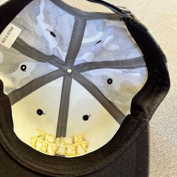 NWOT Black Velvet Camo Men’s Baseball Cap - Picture 2 of 3